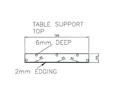 Pursuit 530/4 O/S Table Support Top