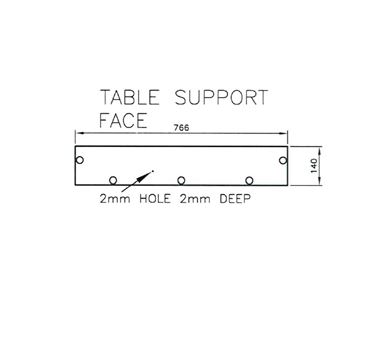 Pursuit 530/4 O/S Table Support Face