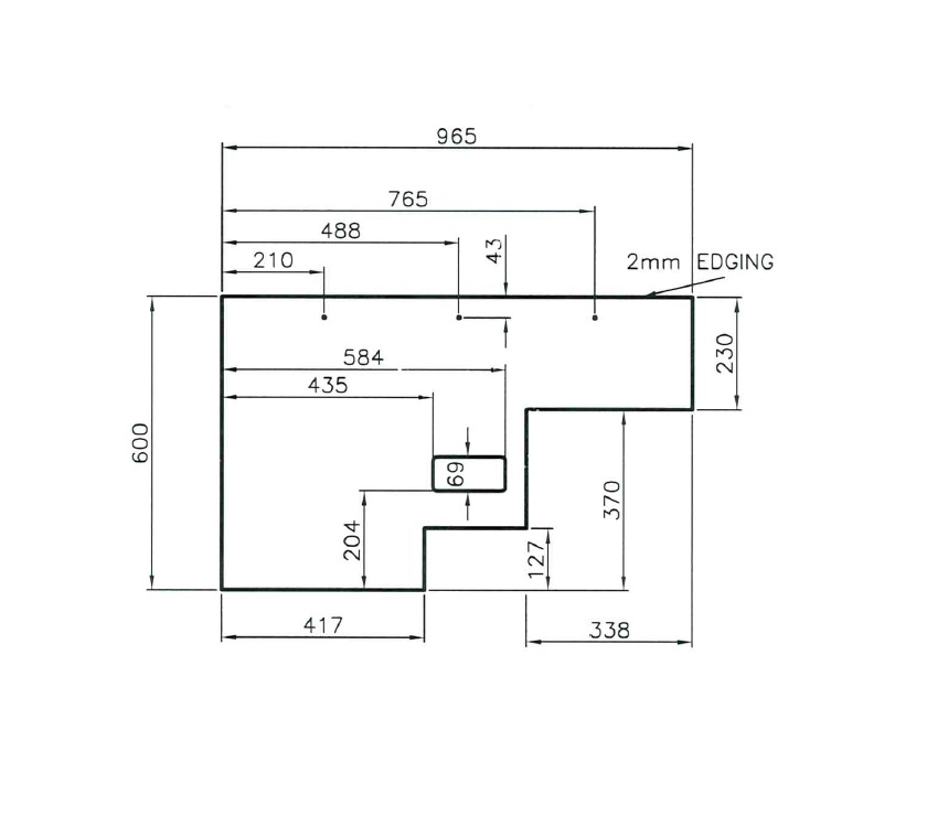 Approach Autograph 740 745 Fixed Bed End Panel