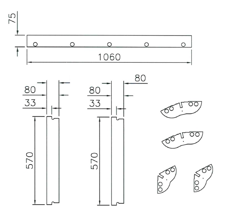 App Autograph 740 745 Fixed Bed Angled Brackets