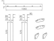 App Autograph 740 745 Fixed Bed Angled Brackets