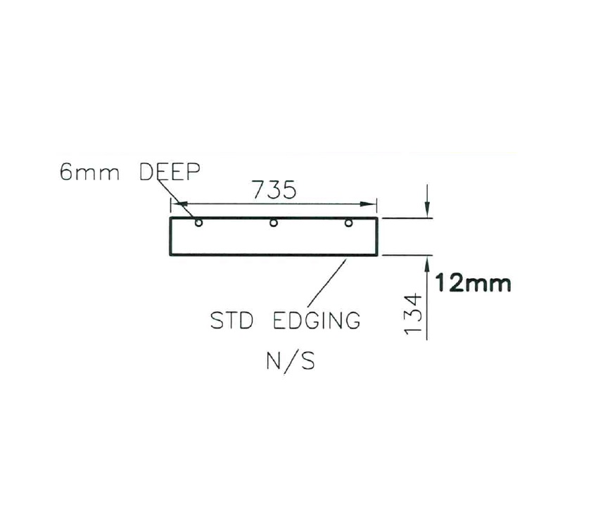 Uni III Cadiz Cordoba N/S Fixed Bed Header Shelf