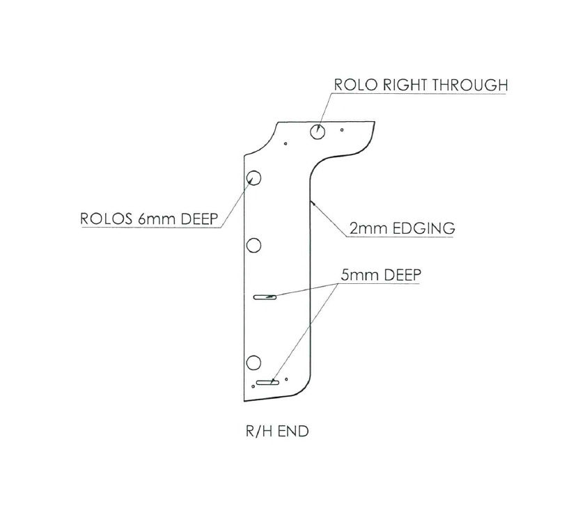 Uni III Car Vig O/S Rear Locker R/H End Panel