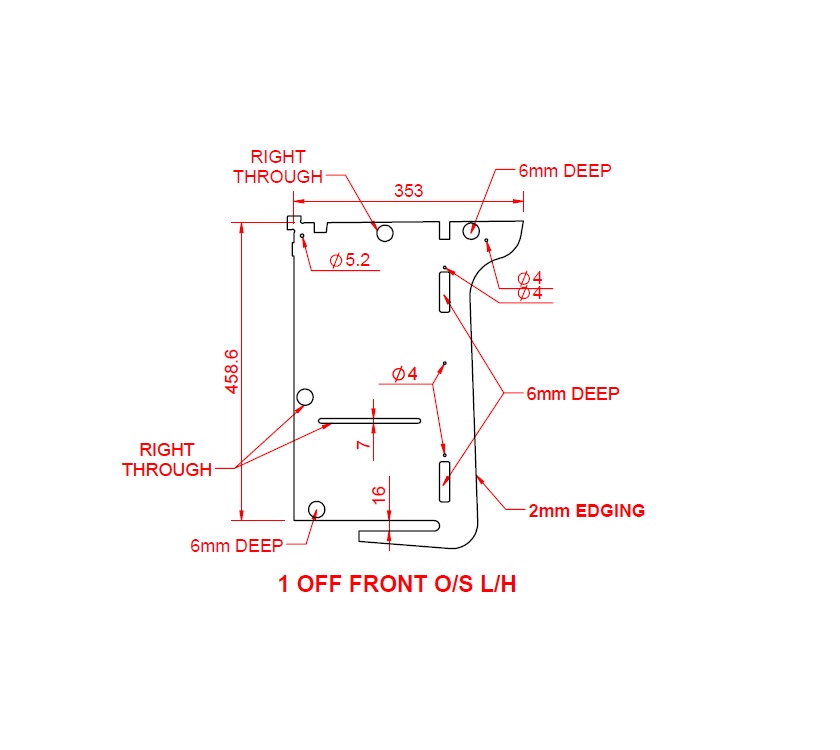 Peg IV (Various) Front O/S L/H Locker End Panel