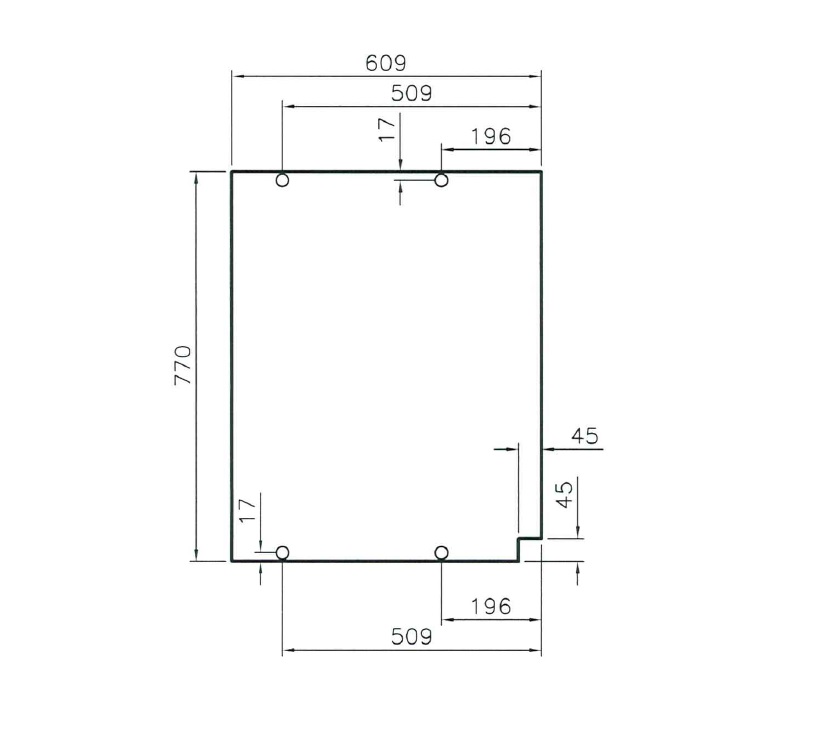 Pursuit II 430-4 Sideboard R/H End Panel