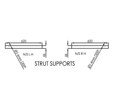 Advance 635 N/S Bunk Strut Supports (Pair)