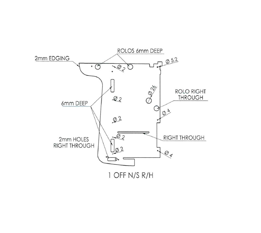 Unicorn III Vigo Front Locker N/S R/H Divider
