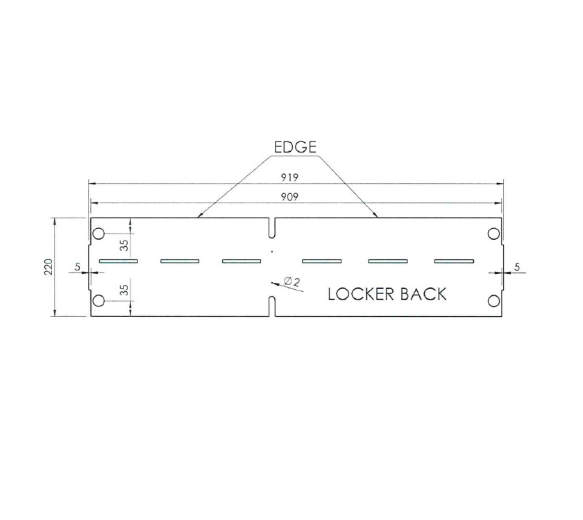 Read more about Unicorn III Vigo N/S Front Locker Back Panel product image