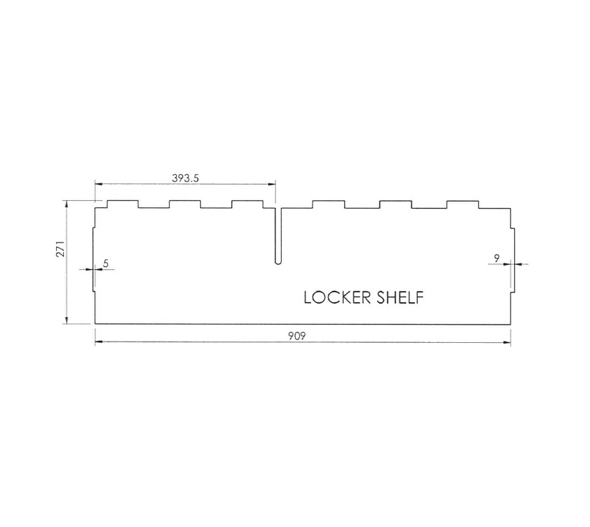 Read more about Unicorn III Vigo N/S Front Locker Shelf product image