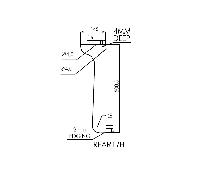 Pegasus IV Modena Rear L/H Locker End Panel