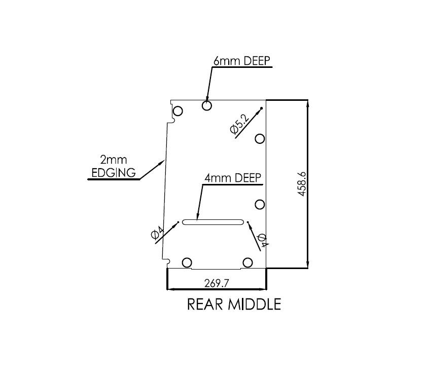 Pegasus IV Modena Rear Middle Locker End Panel