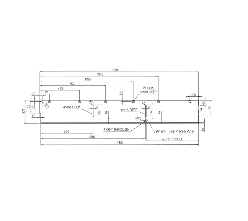 Approach Advance 635 O/S Front Top Locker Base