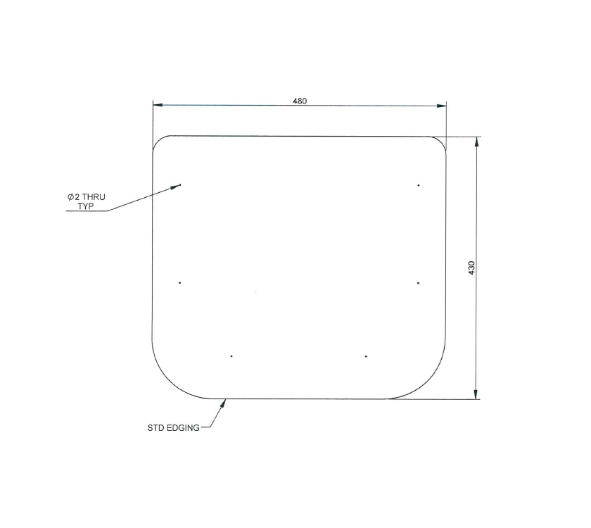 Pegasus IV Genoa Magazine Rack Board 480x430x6mm