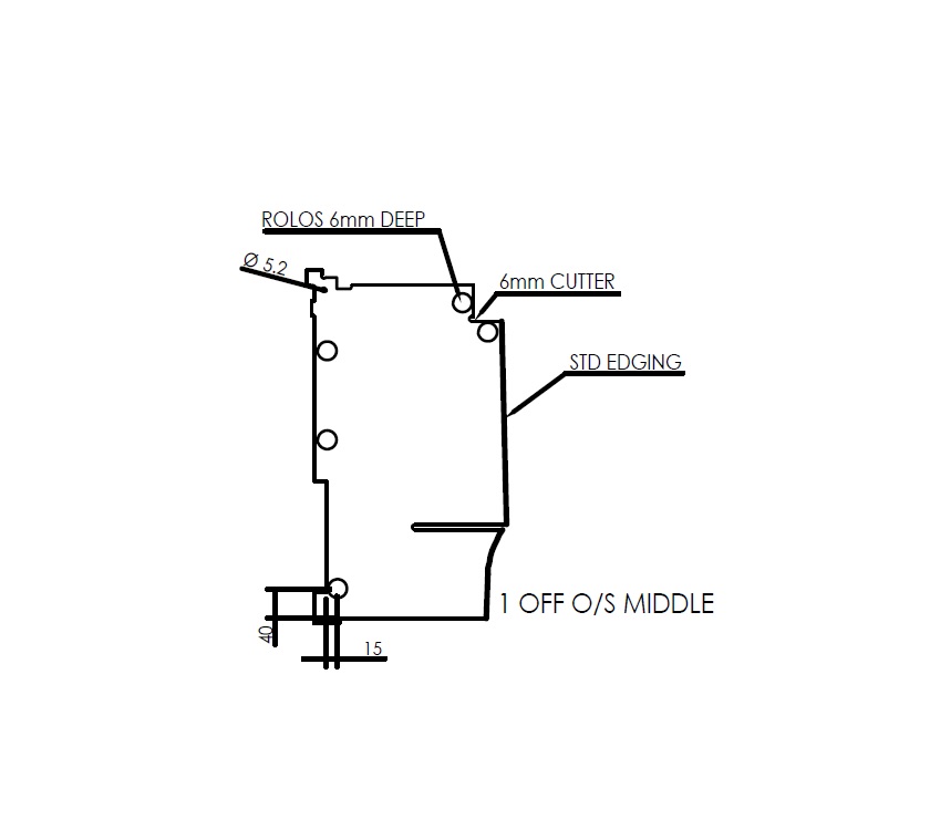 Uni III (Various) Front Locker O/S Middle Divider