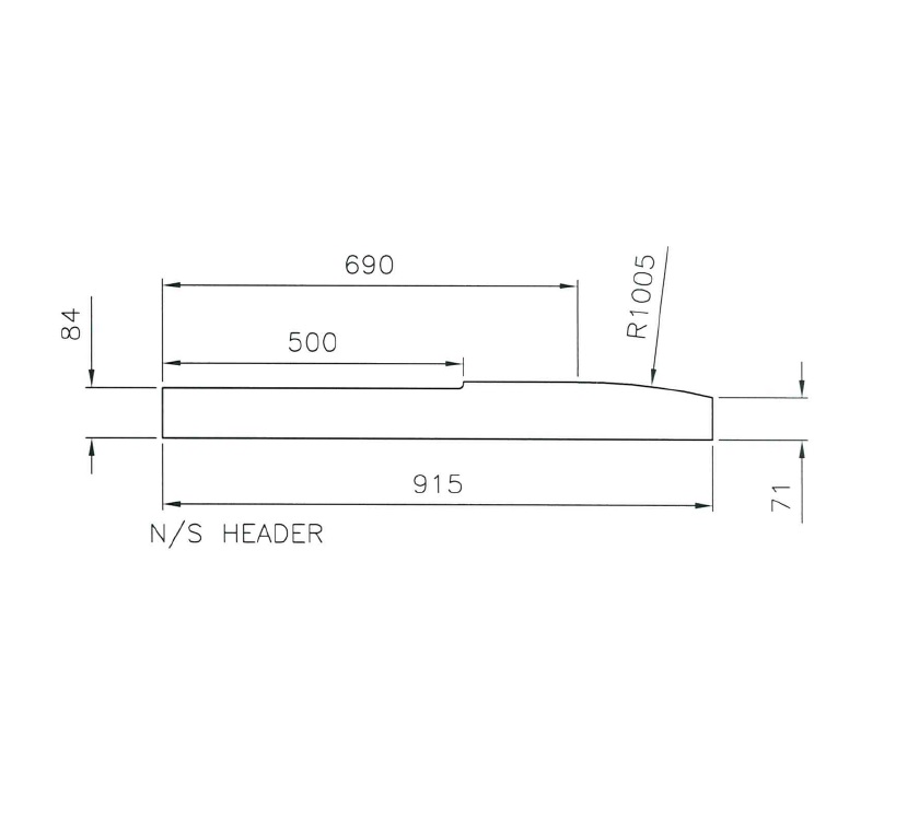 Pursuit II 400-2 Front N/S Locker Header