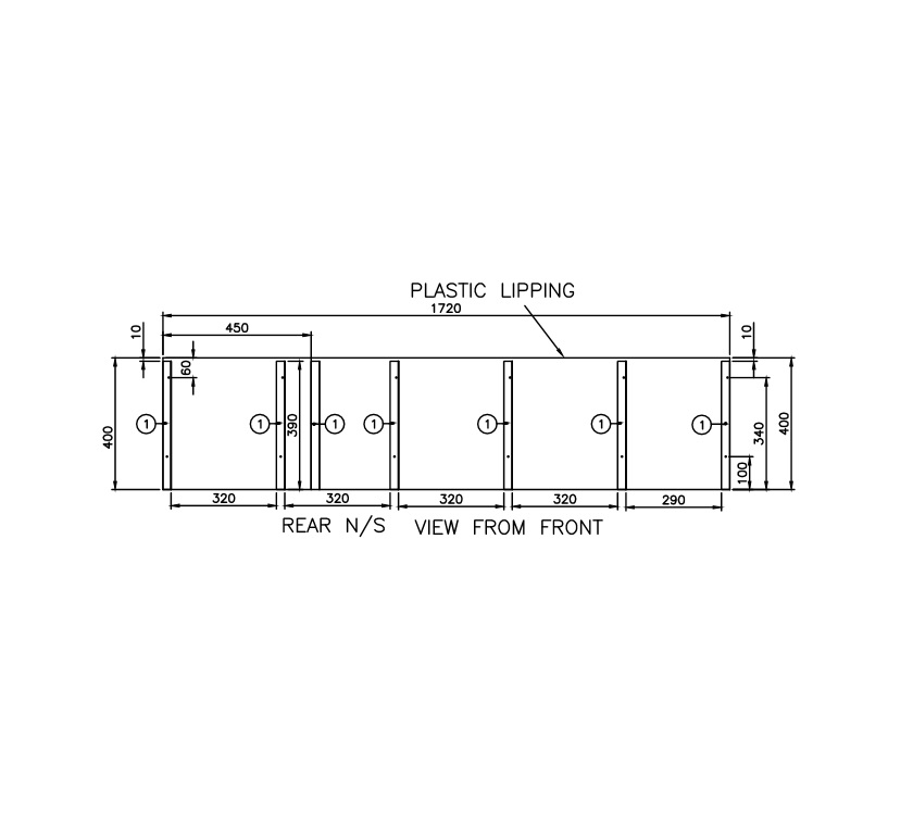 App Autograph 765 Rear N/S Baffle Board