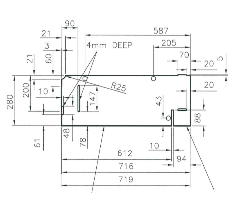PT1 430/4 Front Locker Base N/S