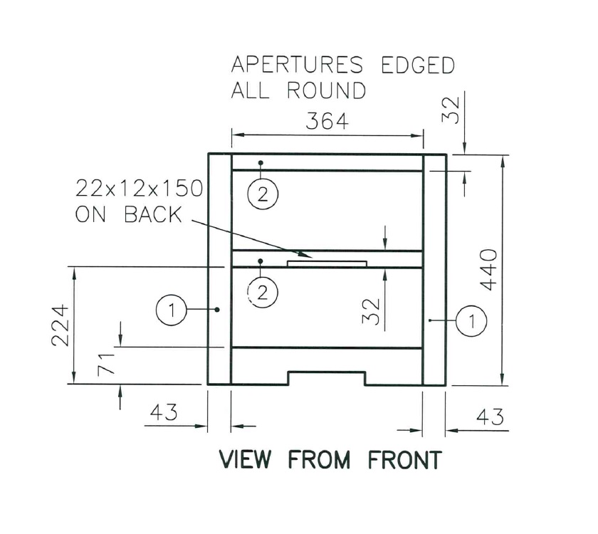 Read more about PT1 400/2 430/4 Kitchen Drawer Face Panel product image