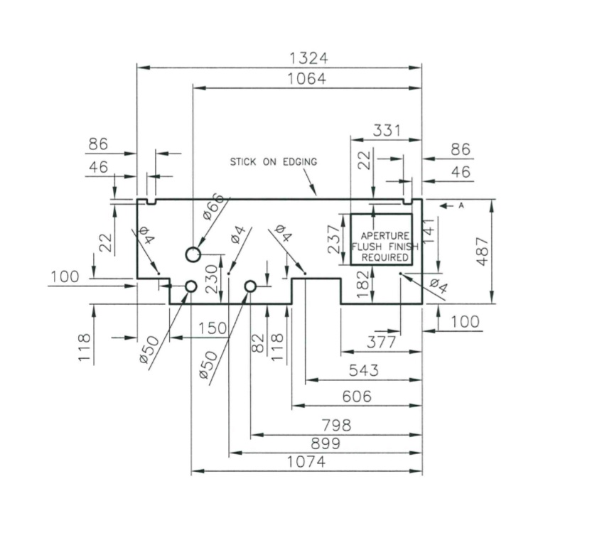 Read more about AE1 640 Front Bunk O/S Face Panel product image