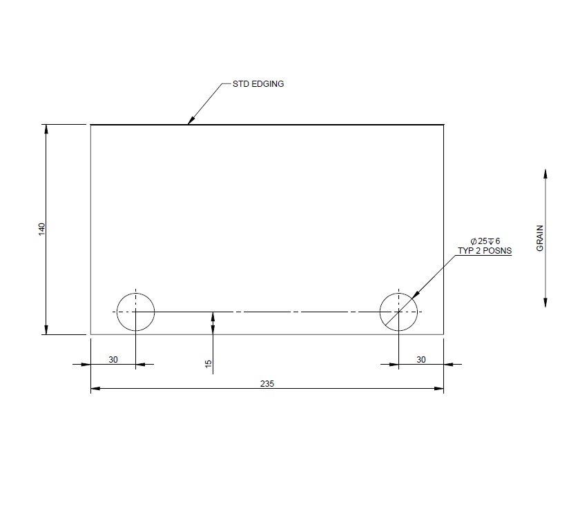 UN3 Pam Cab Rear Robe Lower Face Panel Part D