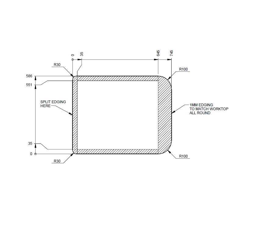 PT2 570-6 Dinette Table Top