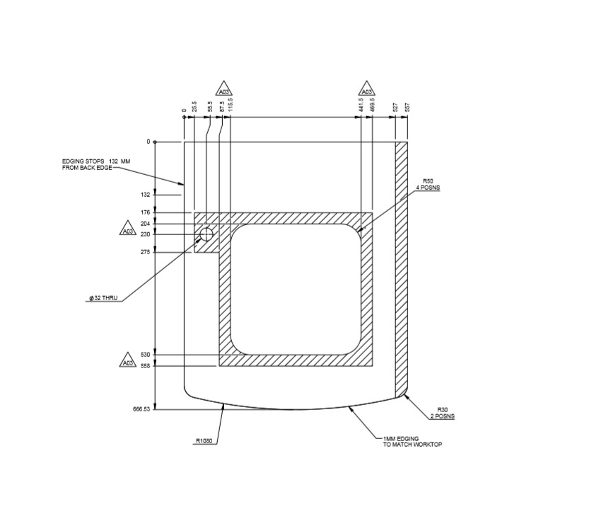 Pursuit II 400/2 430/4 Kitchen Worktop (Rev A02)