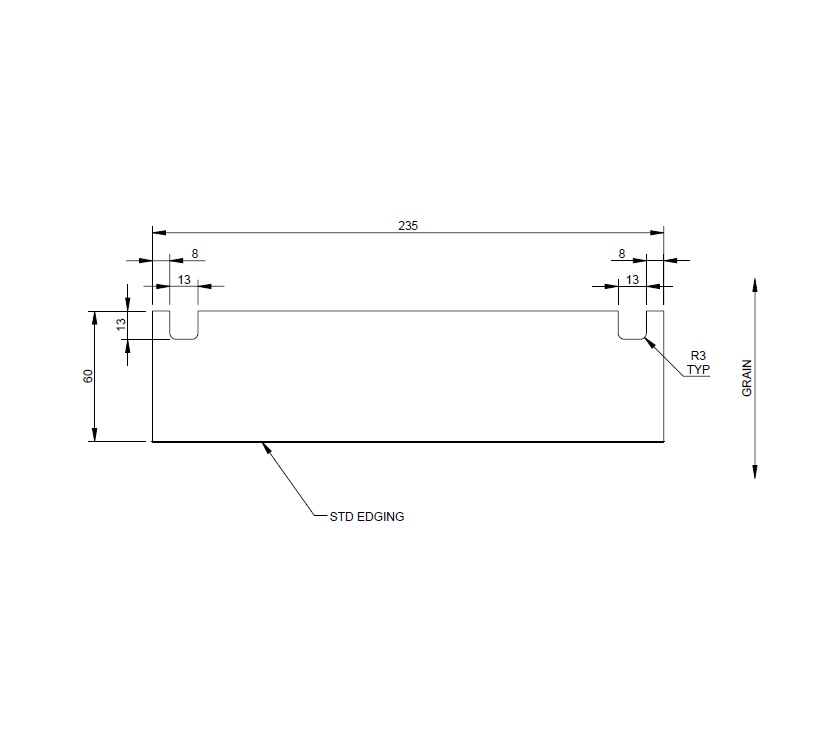 UN3 Pam Cab Rear Robe Face Panel Header Part C