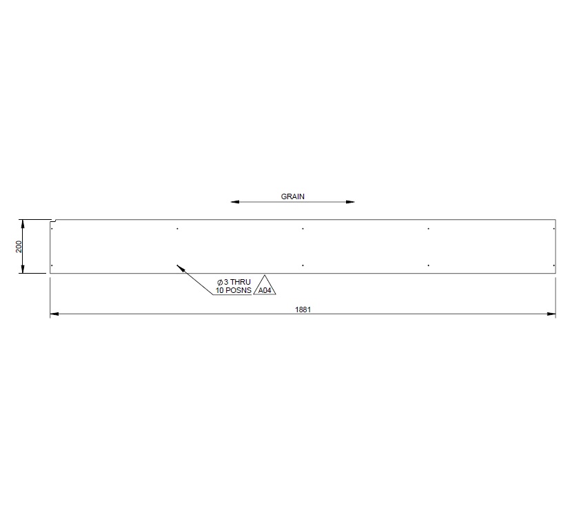 Read more about AH2 75-2 75-4 N/S Baffle Board Upper Panel product image