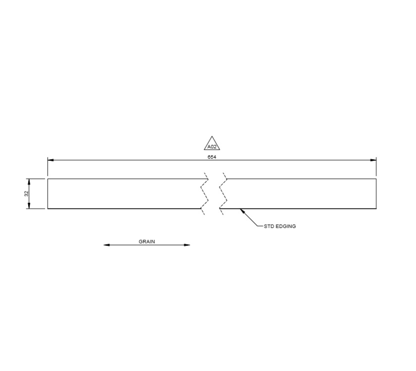 Uni III Pam Washroom Top Locker Face 654x32x15mm