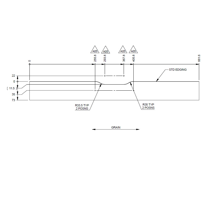 Autograph II Kitchen Cutlery Drawer Back Panel