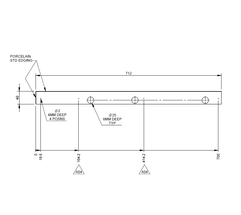 AH2 75-2 TC Washroom Storage R/H Panel