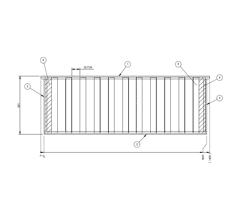 UN4 N/S or O/S Front Bunk Slats