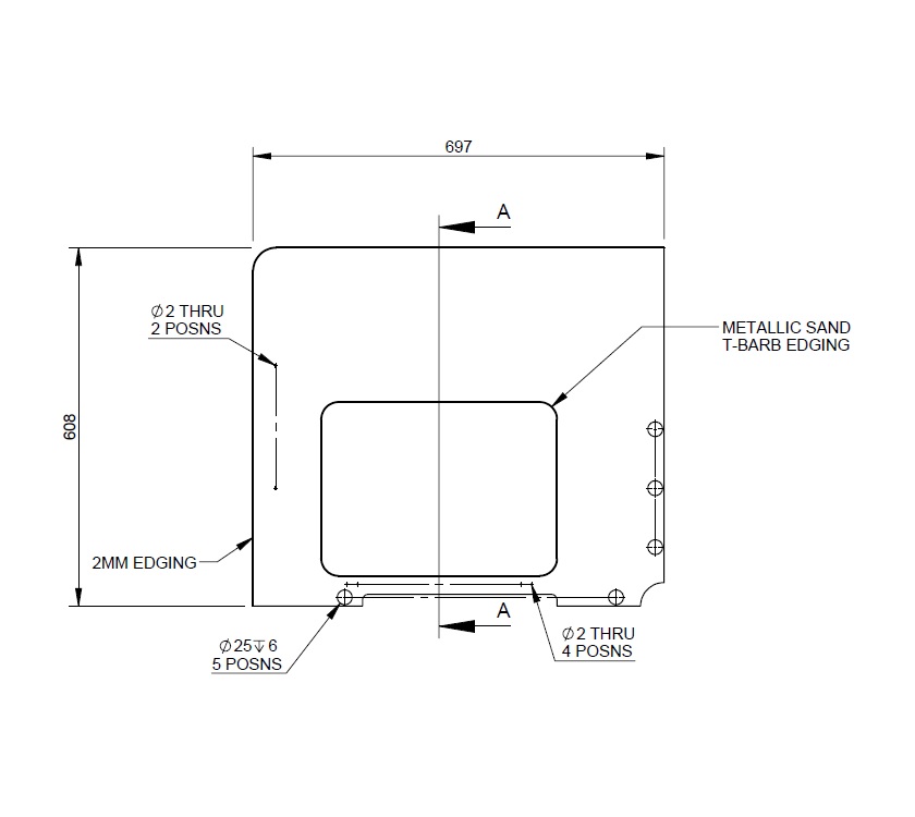 AH2 75-2 75-4 N/S Front Bunk L/H End Panel