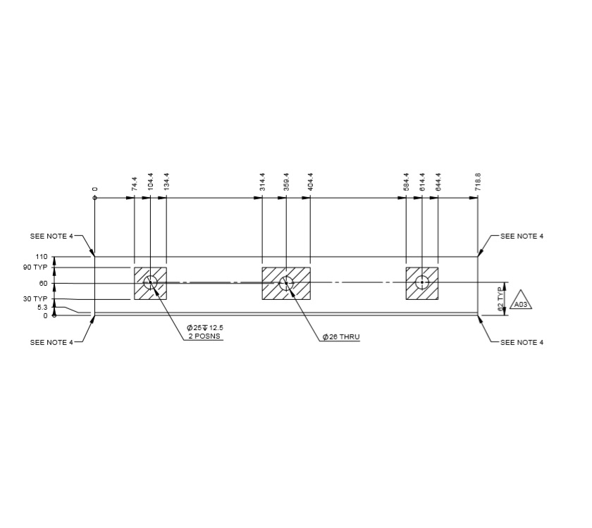AH2 75-4 Kitchen Drawer Fascia Lightweight (A03)