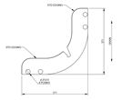 UN4 Valencia Bed Corner Middle Support 90 Deg