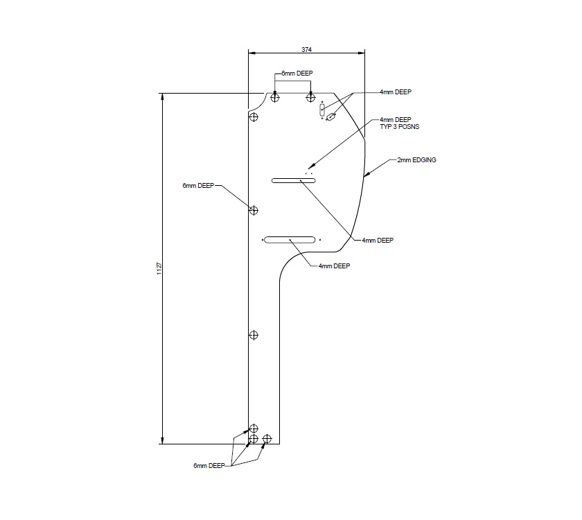 Read more about AH2 79-6 Kitchen R/H Swan Neck End Panel product image