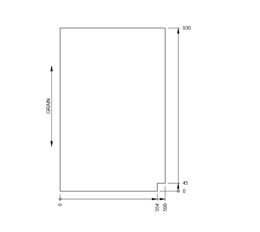 PT2 430-4 Kitchen Oven/Fridge Inner End