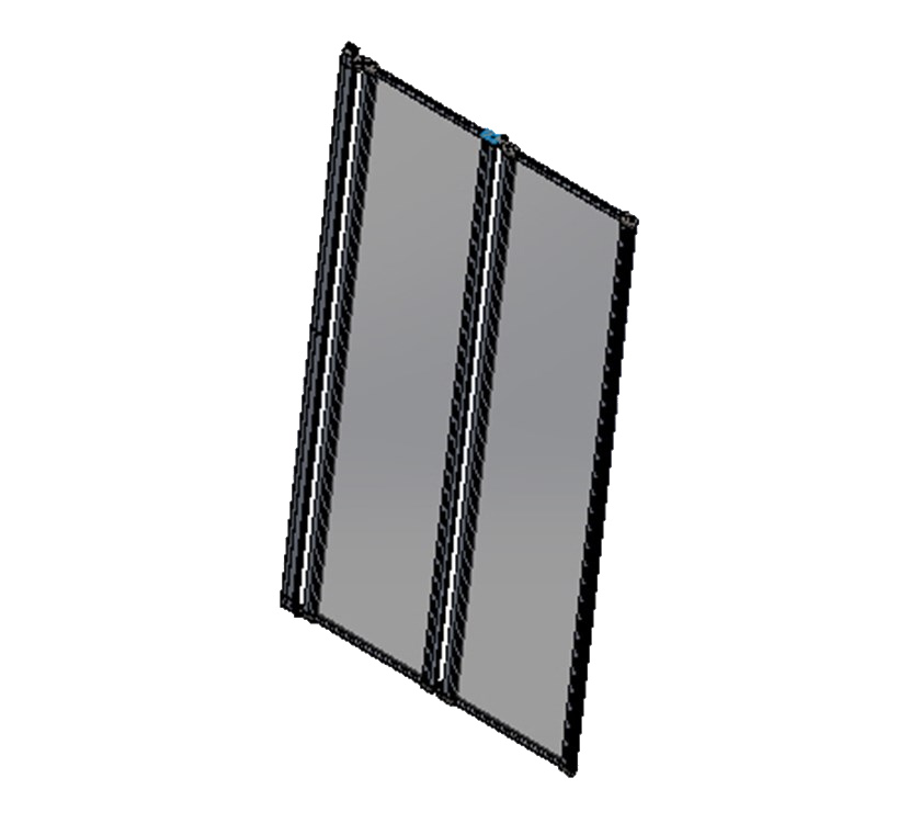 UN4 Bi-Fold Shower Door 1750x503 mm