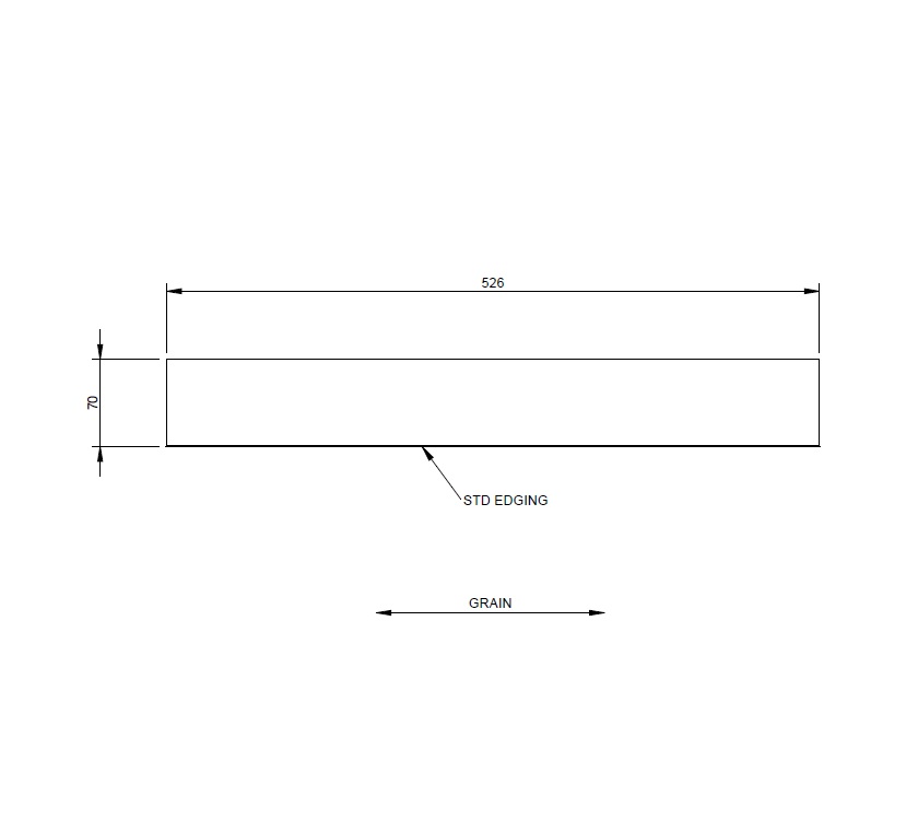 UN4 O/S Front Bunk Face Upper Ply Rail