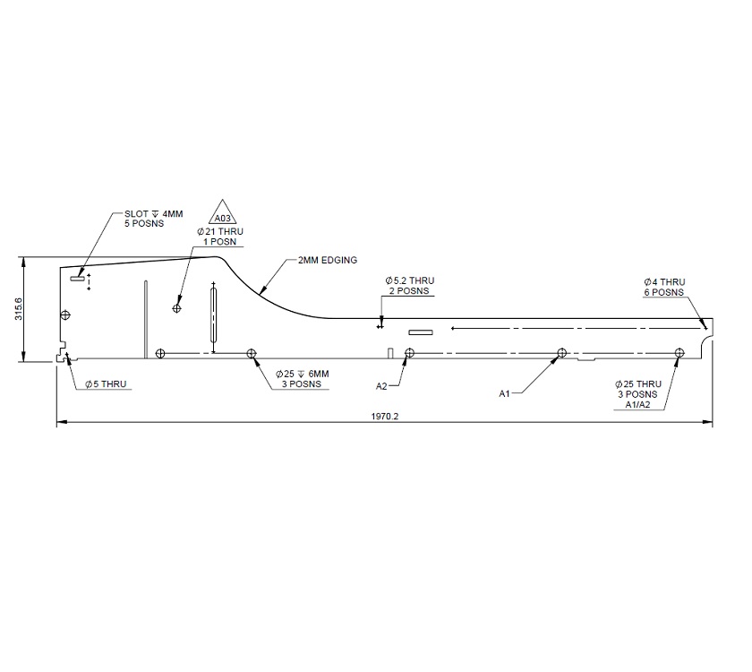 Read more about Pursuit II 560-5 Sideboard R/H Swan Neck End Panel product image