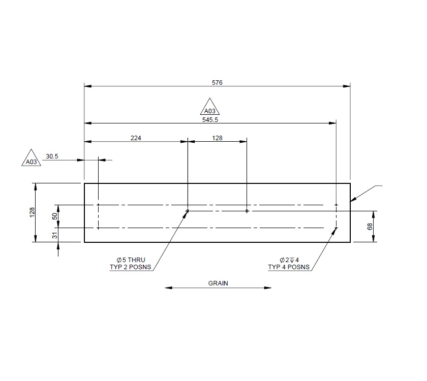 UN4 COD Drawer Front 576x128mm