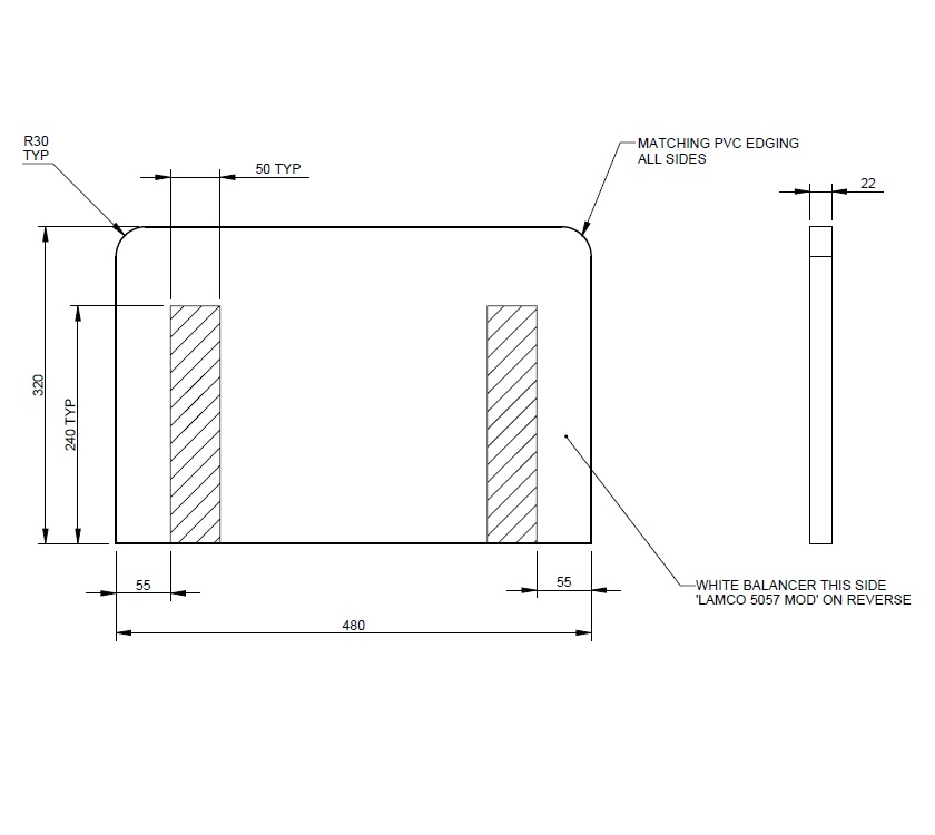 UN4 Kitchen Worktop Flap (not Seville) (Rev A02)