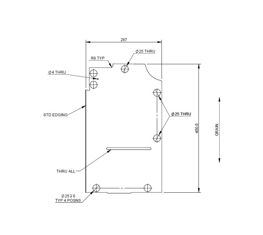 Read more about UN4 Front O/S Top Locker R/H End Panel product image
