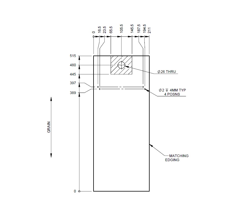 Read more about UN4 Cabrera Vanity Unit Door 211x515 mm product image