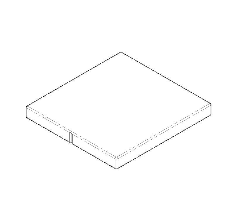 UN4 Split Island Bed Mattress 1419x675/675x150mm