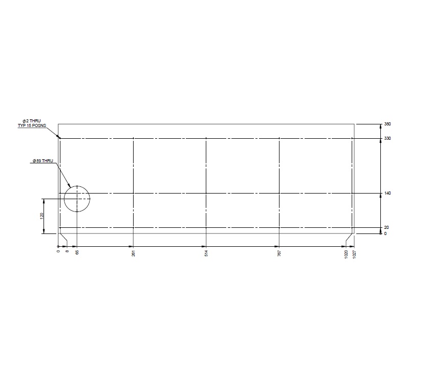 AH2 79-6 Rear Lounge N/S Baffle Board Facia