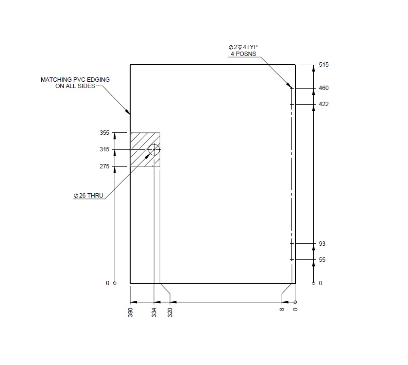 Read more about UN4 Segovia Vanity Unit Laundry Door 390x515 mm product image