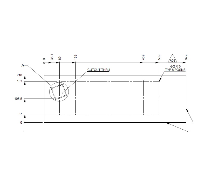 Read more about AH2 68-2 Sideboard Worktop 629x210x25mm (Rev A03) product image