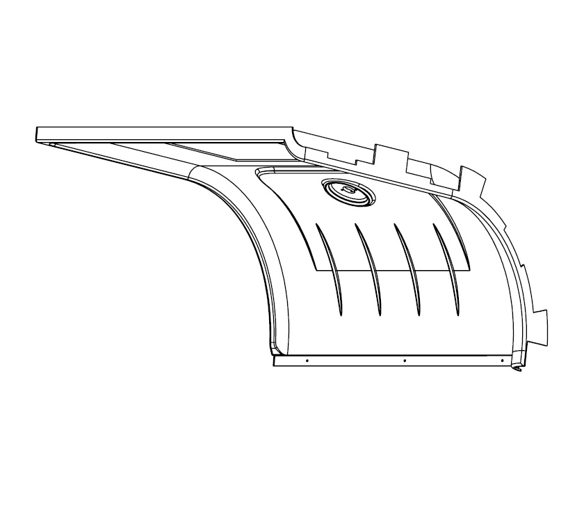 UN4 TC Washroom Shower Roof Pod (End)