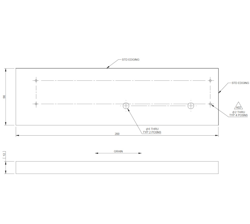 UN4 Island Bed Front Hinge Spacer